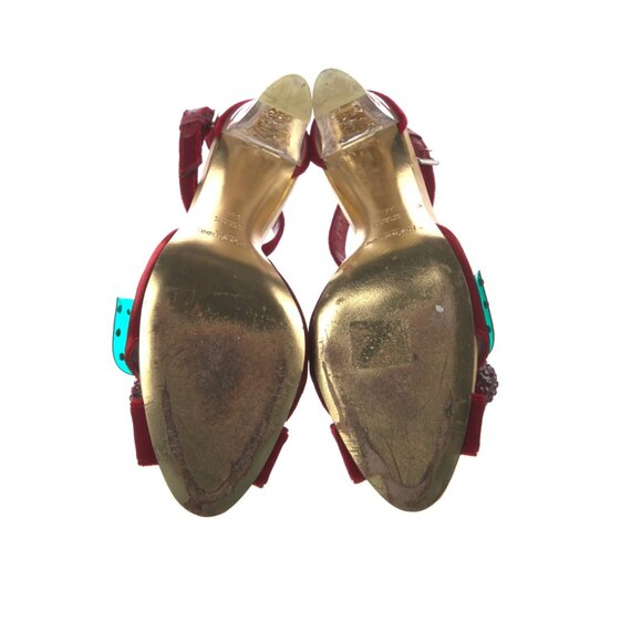 Tom Ford for Yves Saint Laurent Red Velvet Cherry Sandals, Fall 2003 - Picture 6 of 8